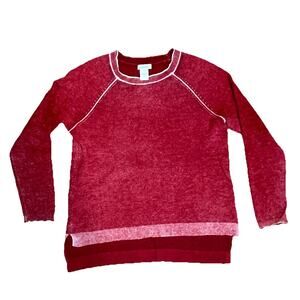 Sundance Red Cashmere Sweater 100% Cashmere Cranberry Side Slit Women S